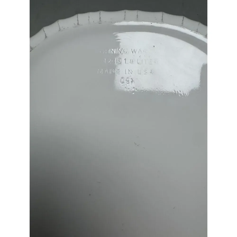 Vintage Corning Ware A-12-B White Casserole Baking Dish 1.8 Liter USA